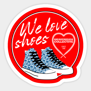 We Love Shoes Red Sticker